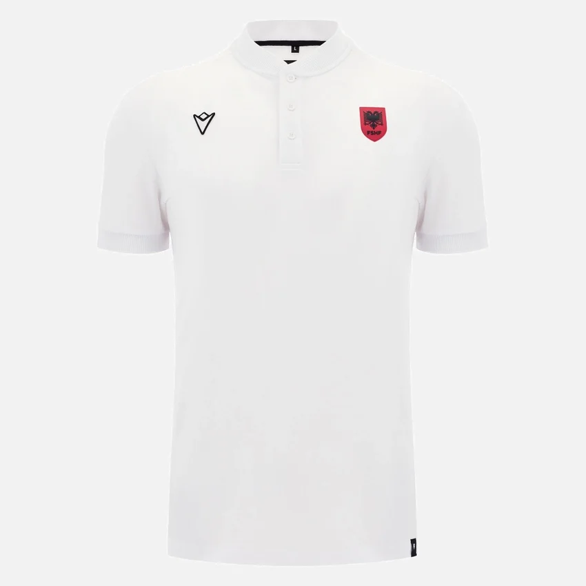 Albanien Nationalmannschaft FSHF 2026/27 Weisses Poloshirt für Erwachsene Albanien Nationalmannschaft FSHF 2026/27 Weisses Poloshirt für Erwachsene