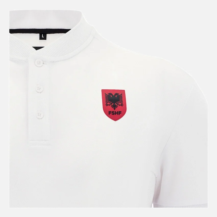 Albanien Nationalmannschaft FSHF 2026/27 Weisses Poloshirt für Erwachsene Albanien Nationalmannschaft FSHF 2026/27 Weisses Poloshirt für Erwachsene