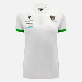 Automobili Lamborghini Squadra Corse Damen-Poloshirt in Weiss
