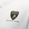 Automobili Lamborghini Squadra Corse Damen-Poloshirt in Weiss Automobili Lamborghini Squadra Corse Damen-Poloshirt in Weiss