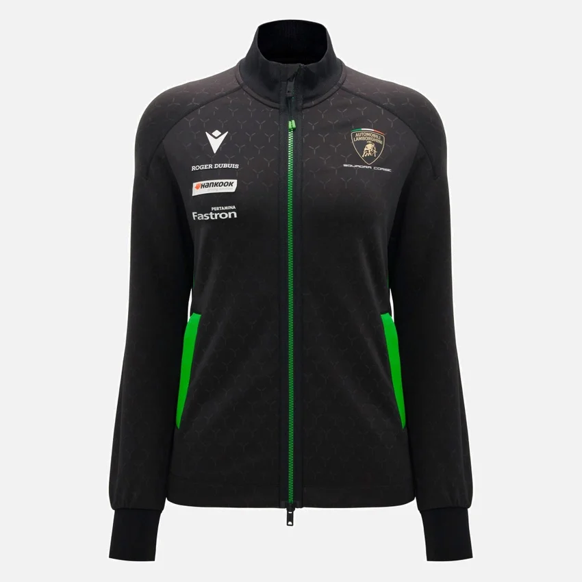 Automobili Lamborghini Squadra Corse Damen-Sweatshirt mit durchgehendem Reissverschluss Automobili Lamborghini Squadra Corse Damen-Sweatshirt mit durchgehendem Reissverschluss