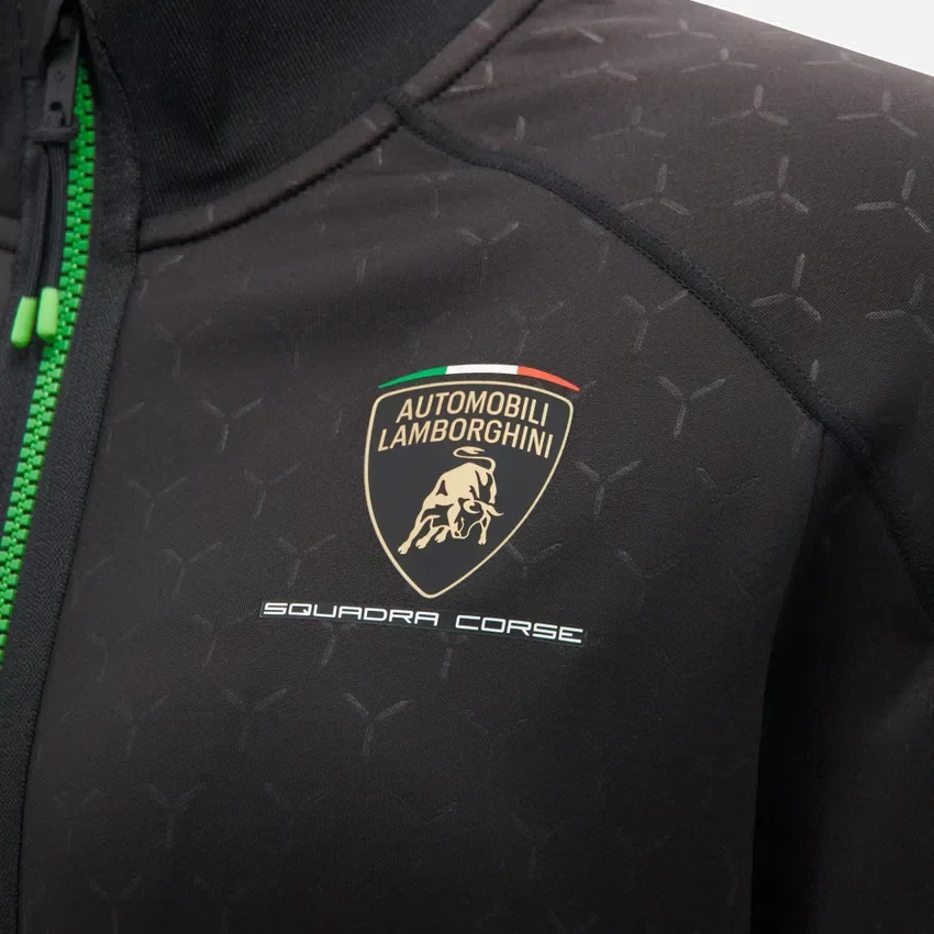 Automobili Lamborghini Squadra Corse Damen-Sweatshirt mit durchgehendem Reissverschluss Automobili Lamborghini Squadra Corse Damen-Sweatshirt mit durchgehendem Reissverschluss