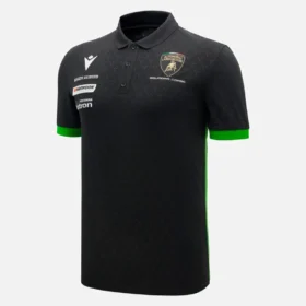 Automobili Lamborghini Squadra Corse Herren-Poloshirt in Schwarz