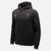 Automobili Lamborghini Squadra Corse Herren-Sweatshirt in Schwarz mit Dreifarb-Motiv und durchgehendem Reissverschluss Automobili Lamborghini Squadra Corse Herren-Sweatshirt in Schwarz mit Dreifarb-Motiv und durchgehendem Reissverschluss
