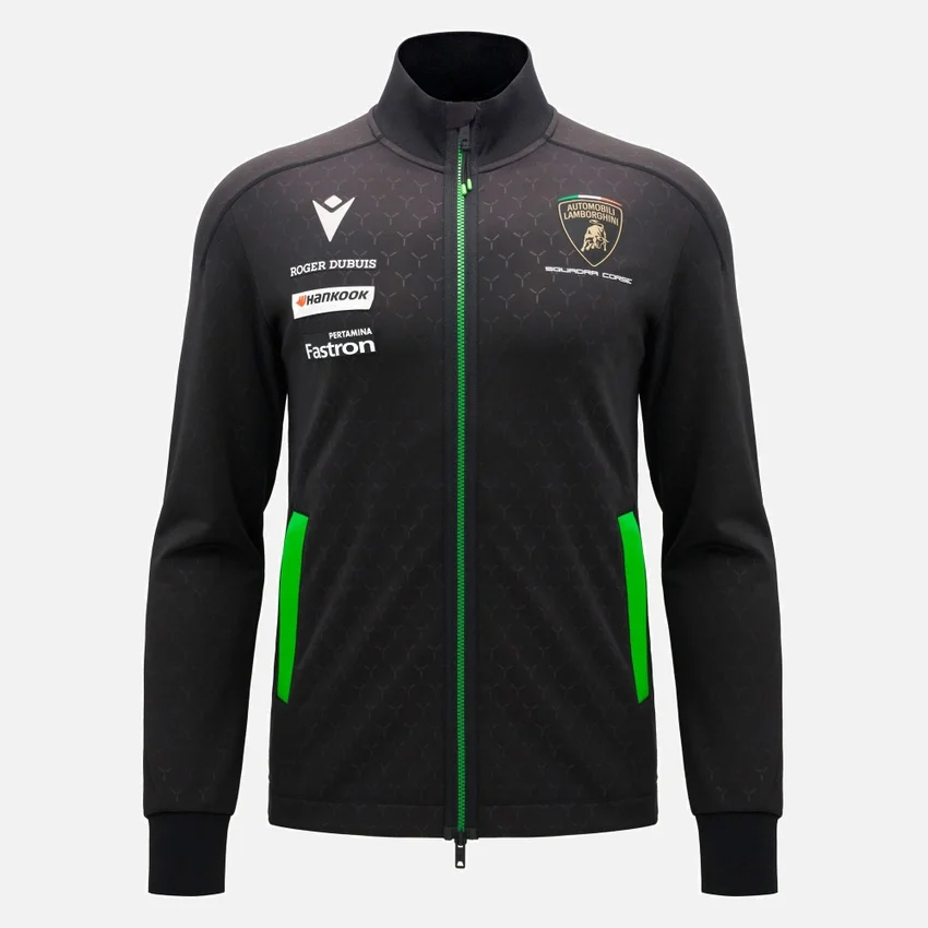Automobili Lamborghini Squadra Corse Herren-Sweatshirt mit durchgehendem Reissverschluss Automobili Lamborghini Squadra Corse Herren-Sweatshirt mit durchgehendem Reissverschluss