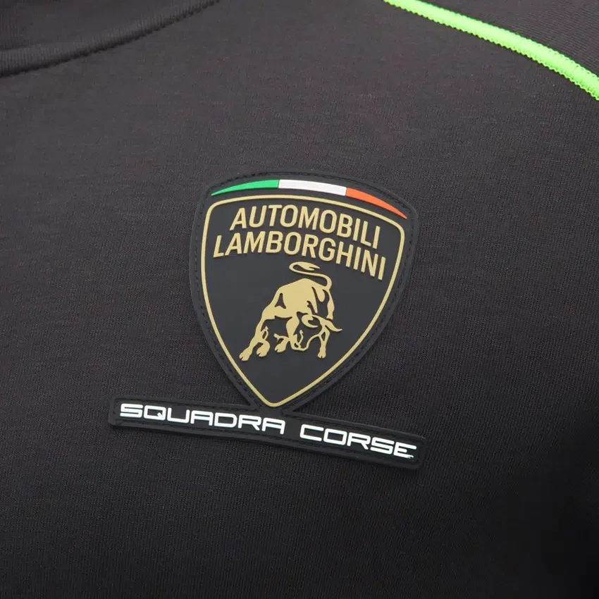 Automobili Lamborghini Squadra Corse Herren-Sweatshirt mit durchgehendem Reissverschluss Automobili Lamborghini Squadra Corse Herren-Sweatshirt mit durchgehendem Reissverschluss
