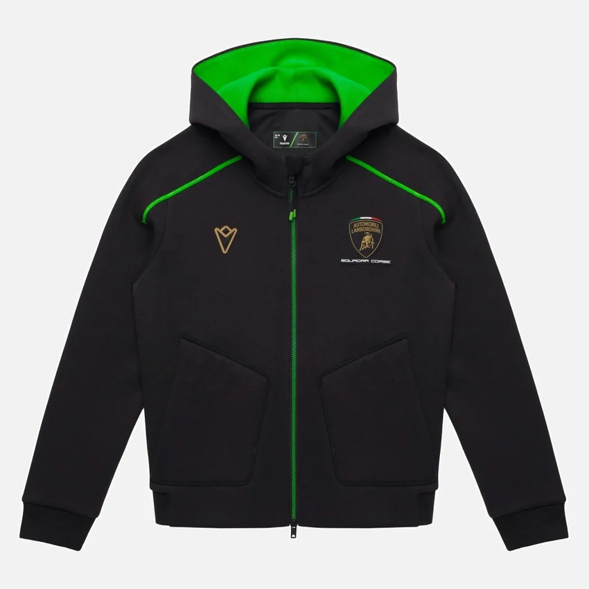 Automobili Lamborghini Squadra Corse Kinder-Sweatshirt mit durchgehendem Reissverschluss Automobili Lamborghini Squadra Corse Kinder-Sweatshirt mit durchgehendem Reissverschluss
