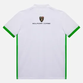Automobili Lamborghini Squadra Corse Weisses Kinder-Poloshirt
