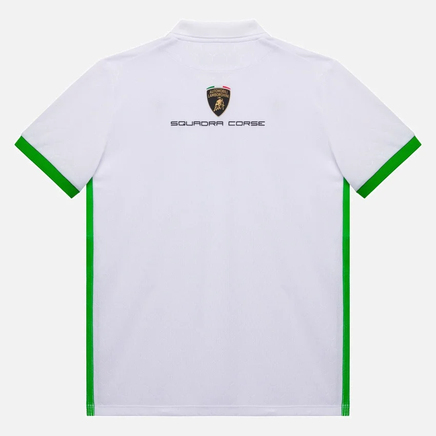 Automobili Lamborghini Squadra Corse Weisses Kinder-Poloshirt Automobili Lamborghini Squadra Corse Weisses Kinder-Poloshirt