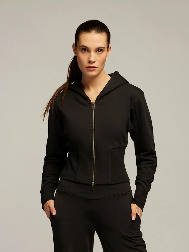 Elo 02 Hoodie aus Baumwolle mit durchgehendem Reissverschluss Elo 02 Hoodie aus Baumwolle mit durchgehendem Reissverschluss