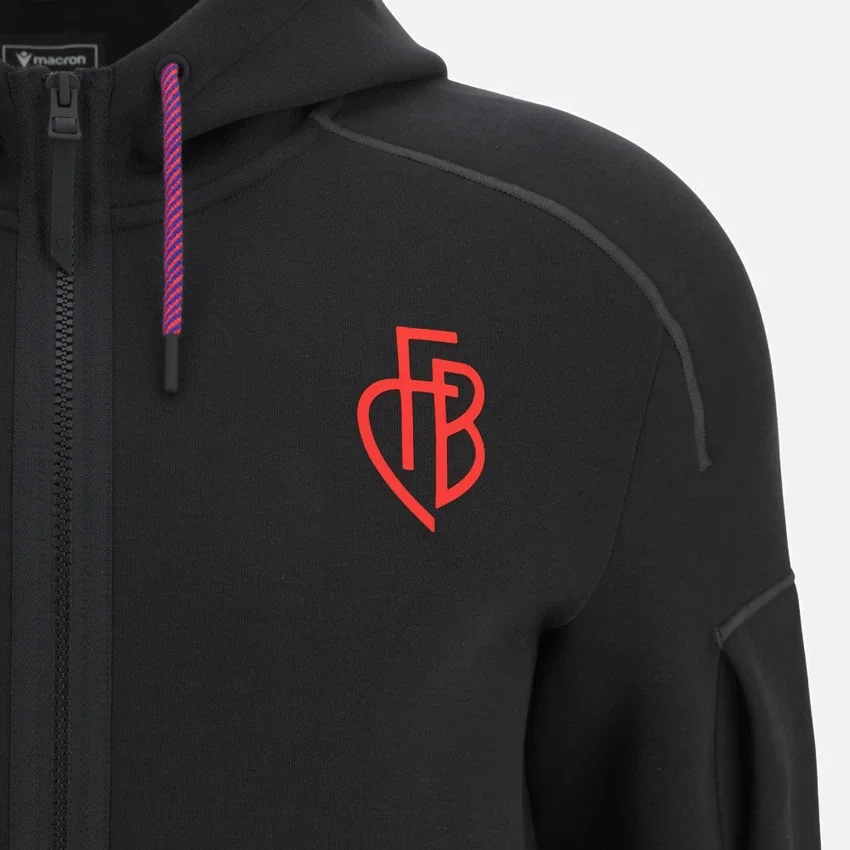 FC Basel 2025/26 Athleisure Kapuzen-Sweatshirt aus Baumwolle mit durchgehendem Reissverschluss für Erwachsene FC Basel 2025/26 Athleisure Kapuzen-Sweatshirt aus Baumwolle mit durchgehendem Reissverschluss für Erwachsene