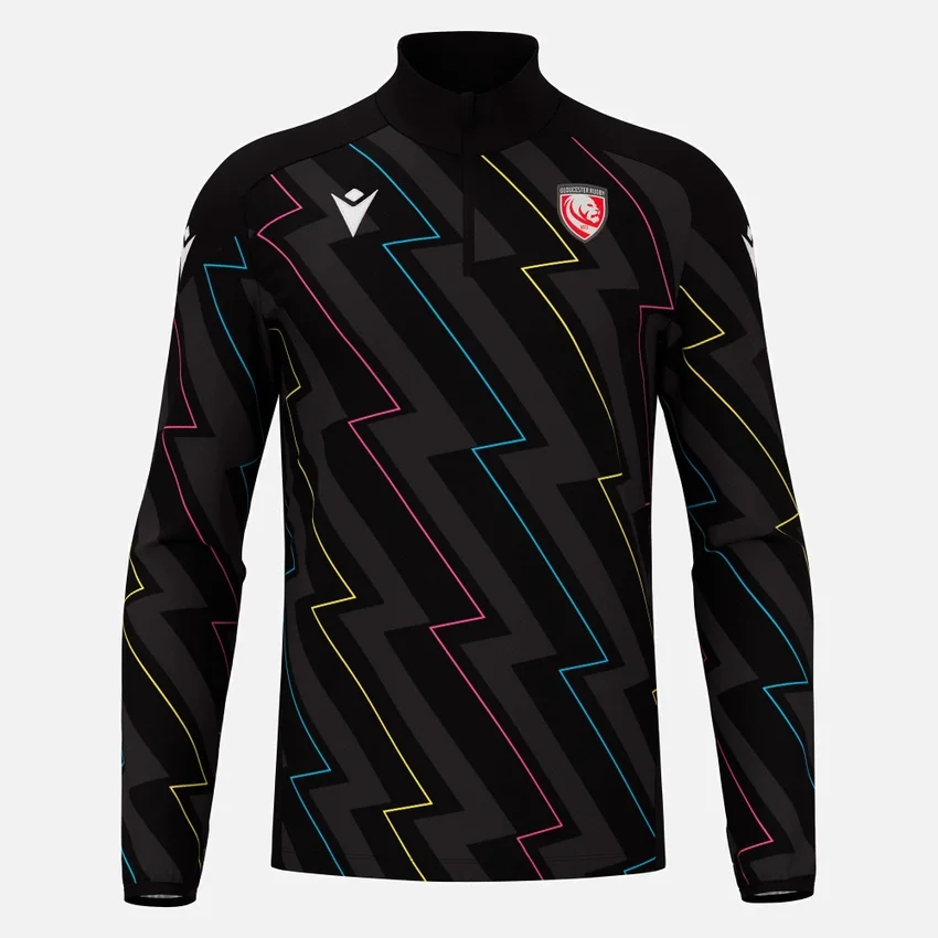 Gloucester Rugby 2025/26 Warm-up-Oberteil mit 1/4-Reissverschluss Gloucester Rugby 2025/26 Warm-up-Oberteil mit 1/4-Reissverschluss