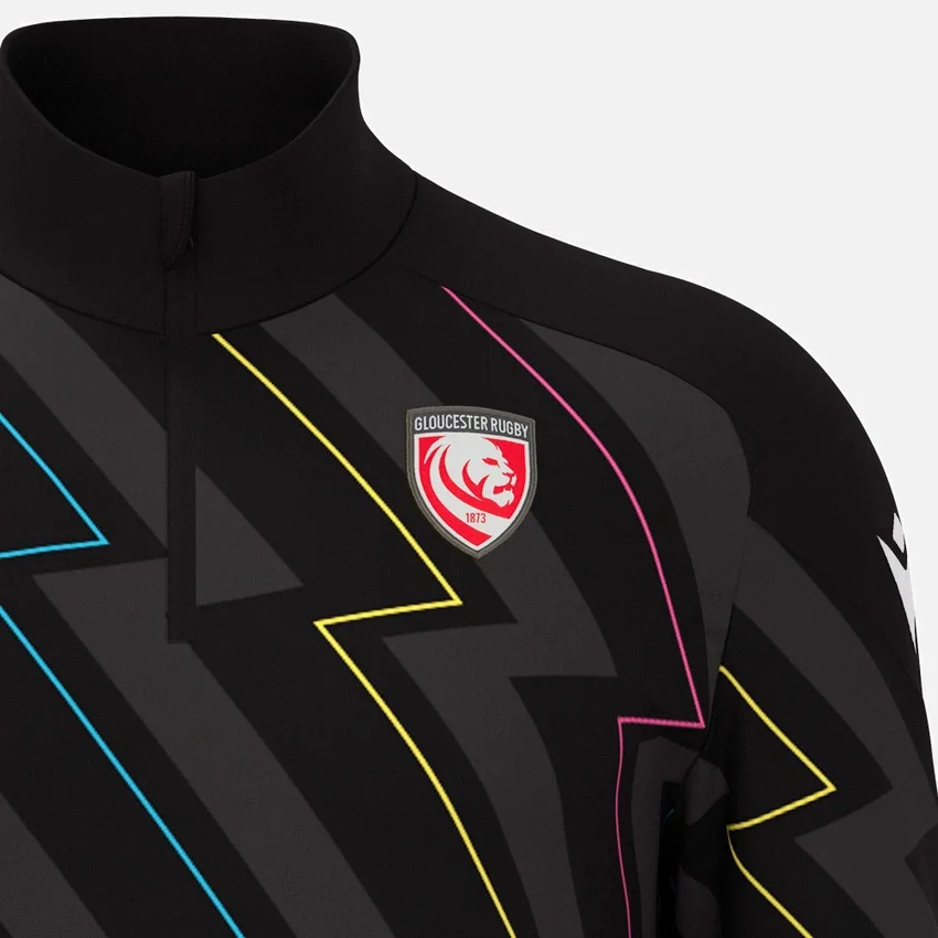 Gloucester Rugby 2025/26 Warm-up-Oberteil mit 1/4-Reissverschluss Gloucester Rugby 2025/26 Warm-up-Oberteil mit 1/4-Reissverschluss