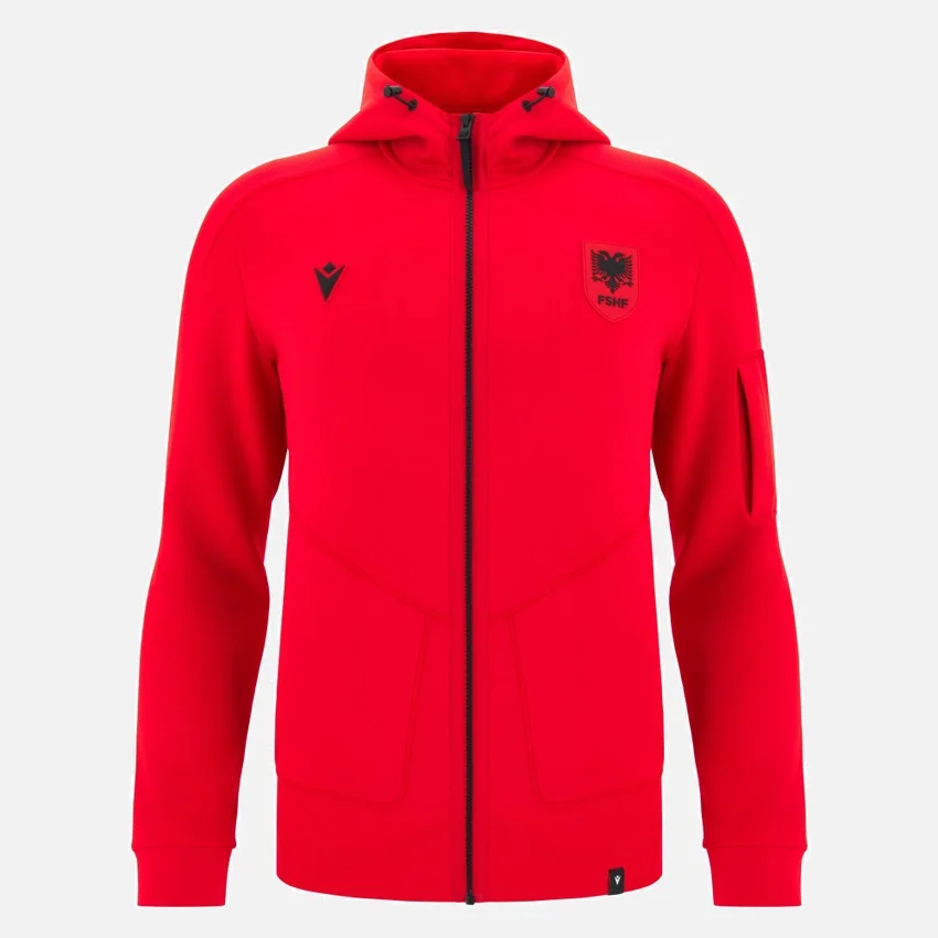 Hoodies mit durchgehendem Reissverschluss der albanischen Nationalmannschaft FSHF 2026/27 Hoodies mit durchgehendem Reissverschluss der albanischen Nationalmannschaft FSHF 2026/27