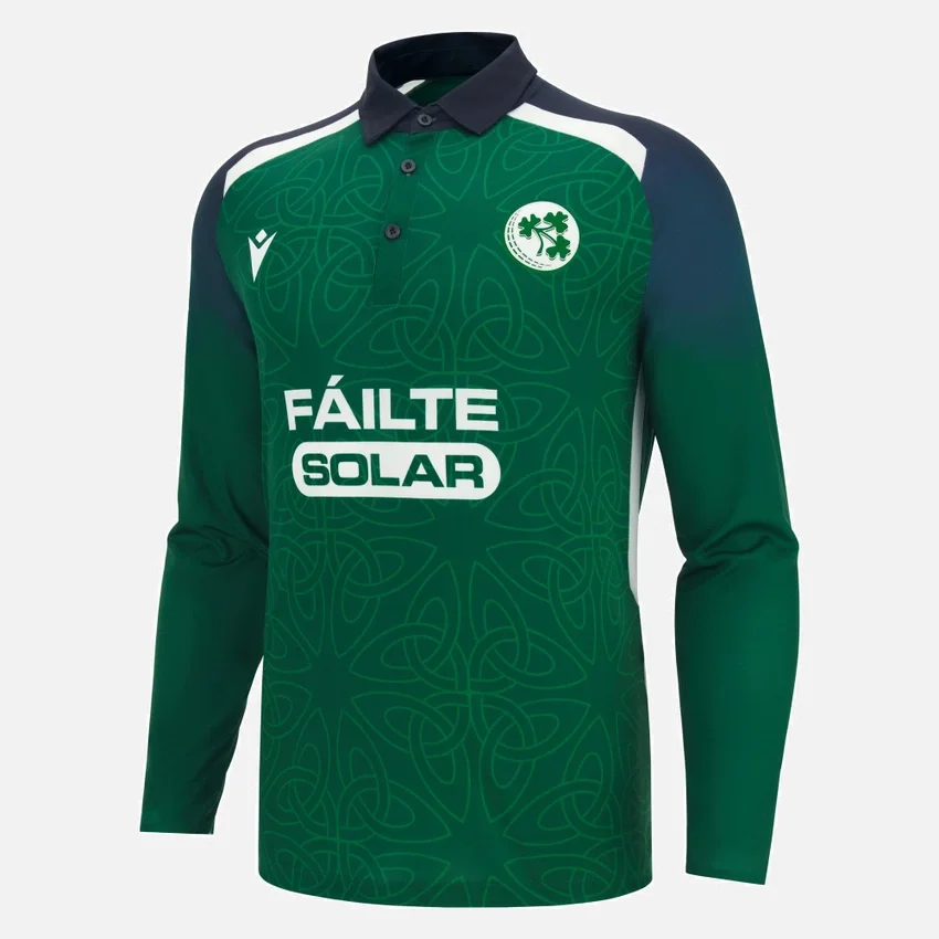 Irland-Cricket-Team 2026/28 ODI Langarm-Hemd Irland-Cricket-Team 2026/28 ODI Langarm-Hemd
