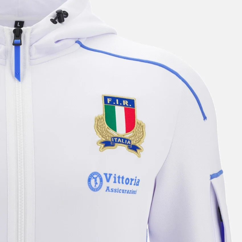 Italia Rugby 2025/26 Athleisure Sweatshirt mit durchgehendem Reissverschluss für Erwachsene Italia Rugby 2025/26 Athleisure Sweatshirt mit durchgehendem Reissverschluss für Erwachsene