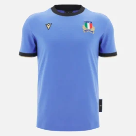 Italia Rugby 2025/26 Geripptes Baumwoll-T-Shirt-Hemd Fan-Kollektion