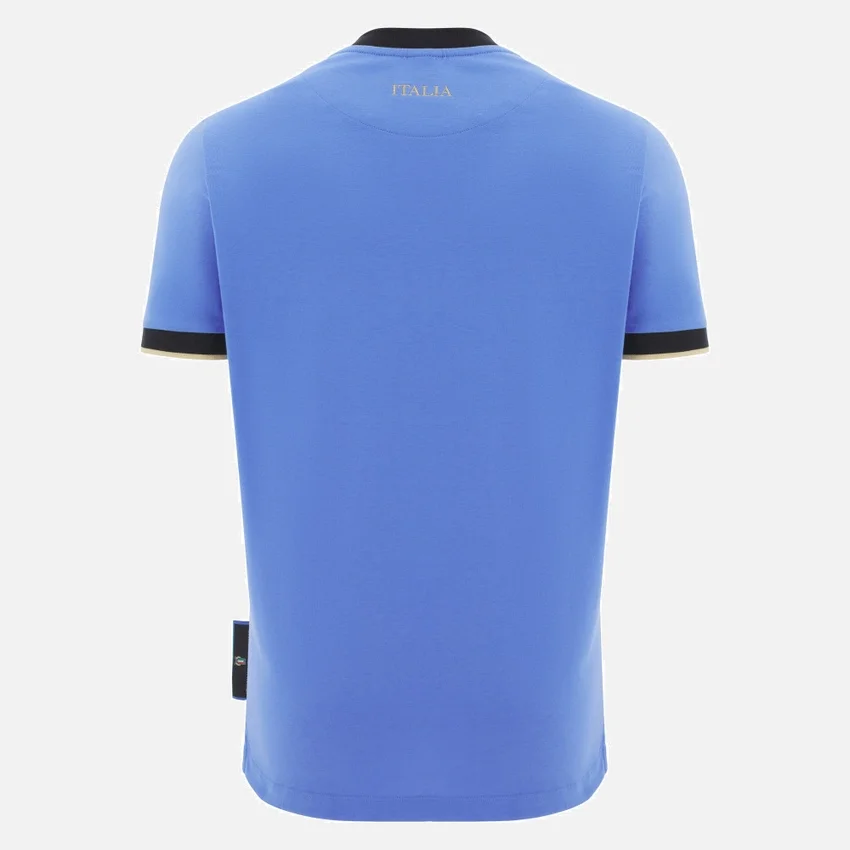 Italia Rugby 2025/26 Geripptes Baumwoll-T-Shirt-Hemd Fan-Kollektion Italia Rugby 2025/26 Geripptes Baumwoll-T-Shirt-Hemd Fan-Kollektion