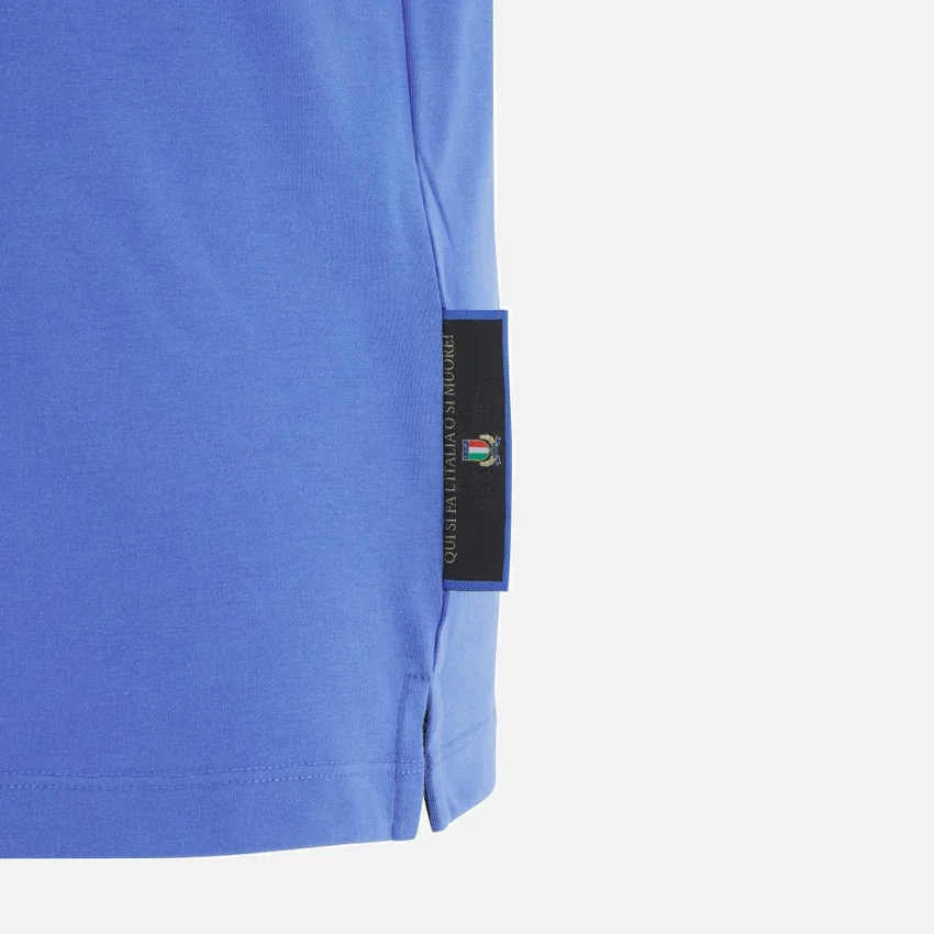 Italia Rugby 2025/26 Geripptes Baumwoll-T-Shirt-Hemd Fan-Kollektion Italia Rugby 2025/26 Geripptes Baumwoll-T-Shirt-Hemd Fan-Kollektion