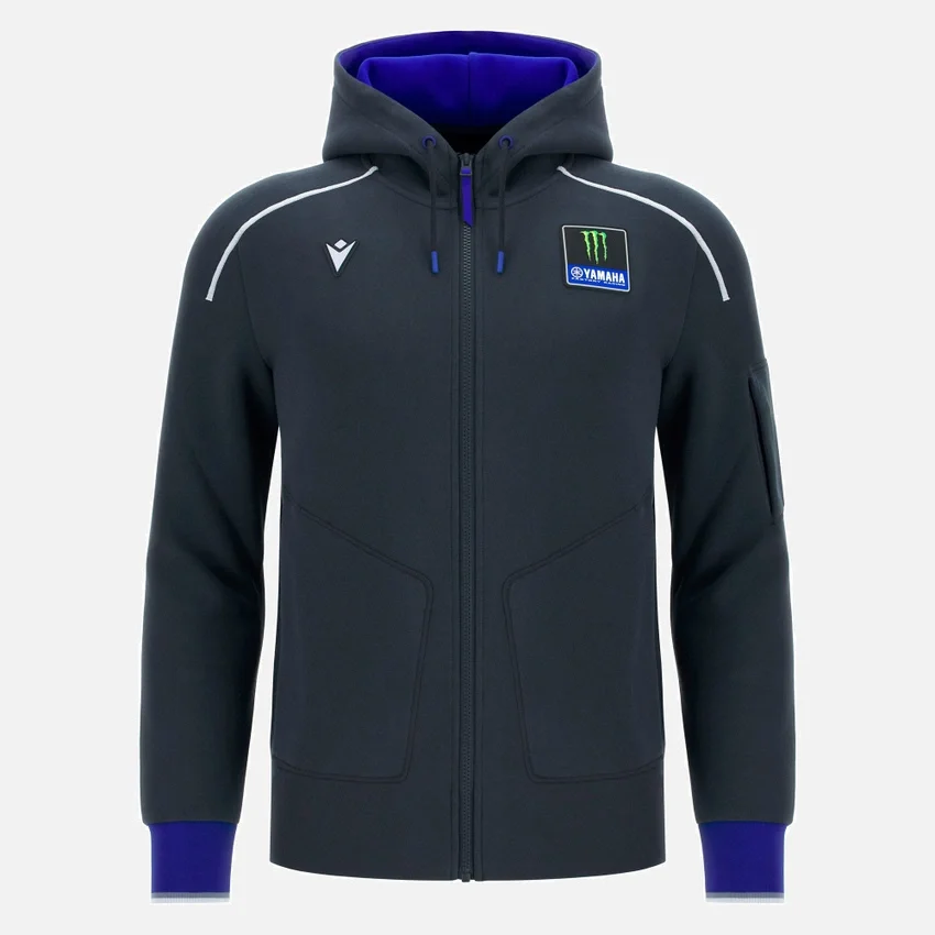 Monster Energy Yamaha MotoGP 2026 Herren-Replica-Sweatshirt mit durchgehendem Reissverschluss Monster Energy Yamaha MotoGP 2026 Herren-Replica-Sweatshirt mit durchgehendem Reissverschluss
