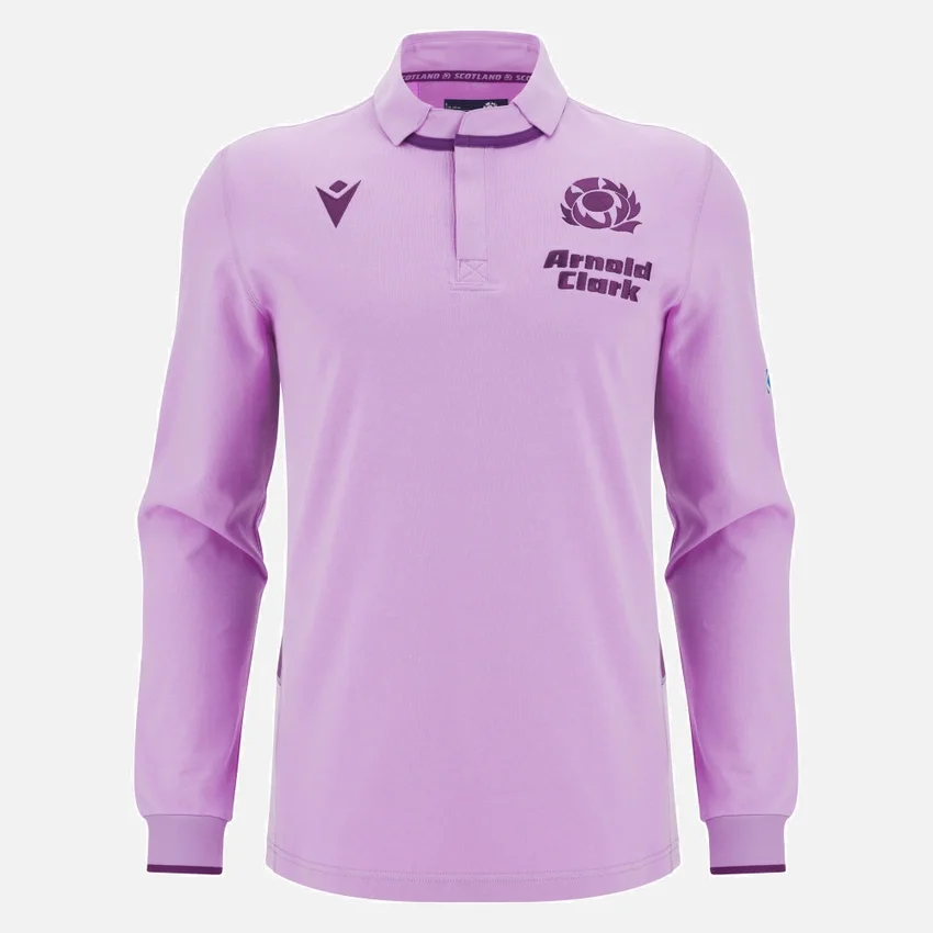 Scottish Rugby 2025/26 Auswärts-Baumwollshirt mit langen Ärmlingen Scottish Rugby 2025/26 Auswärts-Baumwollshirt mit langen Ärmlingen
