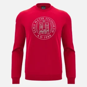 Unibo Collection Rotes, ungebürstetes Sweatshirt mit Rundhalsausschnitt für Senioren