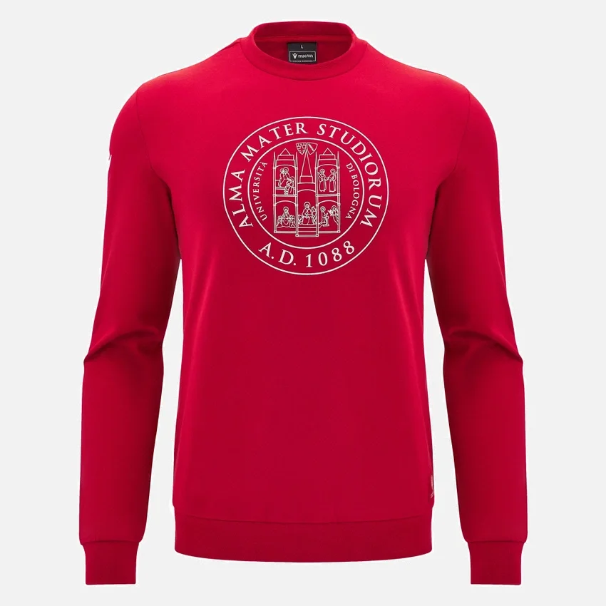 Unibo Collection Rotes, ungebürstetes Sweatshirt mit Rundhalsausschnitt für Senioren Unibo Collection Rotes, ungebürstetes Sweatshirt mit Rundhalsausschnitt für Senioren