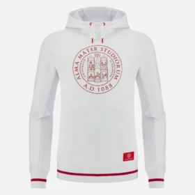 Unibo-Kollektion: Weisser Hoodie mit gebürsteter Innenseite für Senioren Unibo-Kollektion: Weisser Hoodie mit gebürsteter Innenseite für Senioren