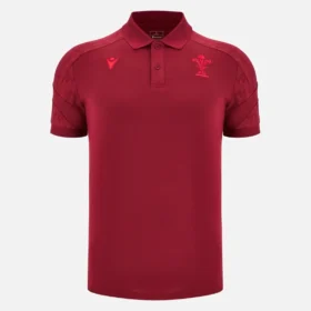 Welsh Rugby 2025/26 Deep Red Travel Poloshirt