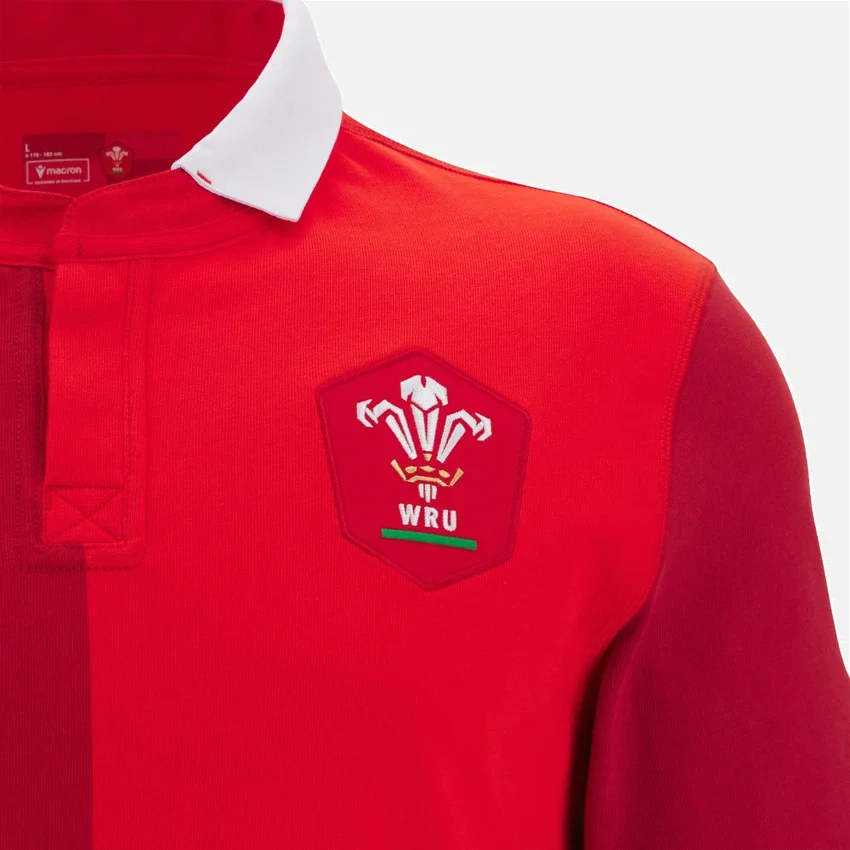 Welsh Rugby 2025/26 Heim-Hemd aus Baumwolle mit langen Ärmlingen Welsh Rugby 2025/26 Heim-Hemd aus Baumwolle mit langen Ärmlingen