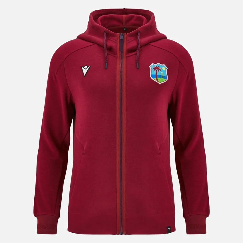 West Indies Cricket 2025/26 Reise-Oberteil mit durchgehendem Reissverschluss für Erwachsene West Indies Cricket 2025/26 Reise-Oberteil mit durchgehendem Reissverschluss für Erwachsene